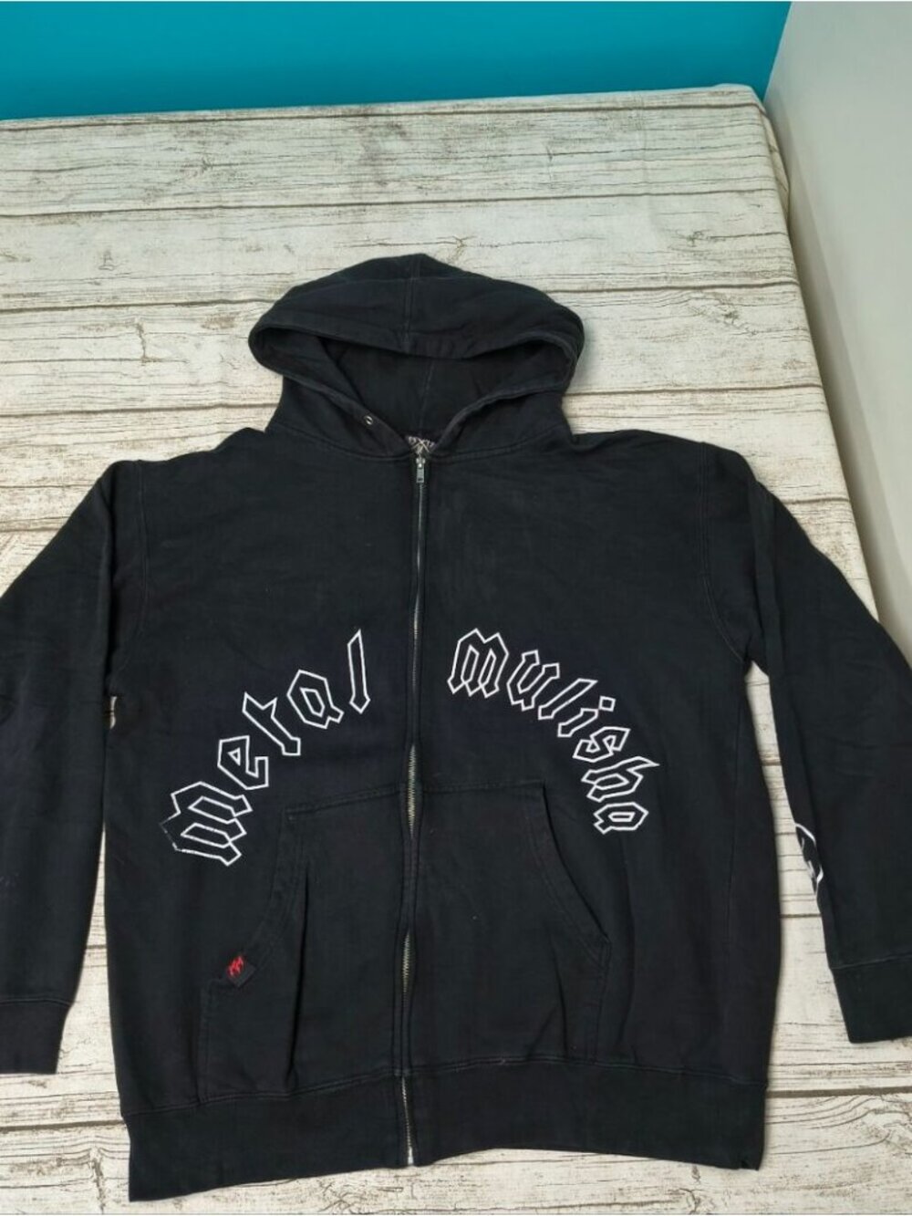 Y2K Metal Mulisha Black Full Zip Made In USA Hoodie Size Medium